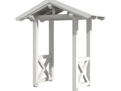 Skan Holz Haustür-Vordach Siegen 4 Weiß lasiert 247 cm x 116 cm