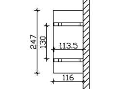Skan Holz Haustür-Vordach Siegen 4 Weiß lasiert 247 cm x 116 cm