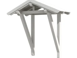 Skan Holz Haustür-Vordach Siegen 2 Weiß lasiert 247 cm x 116 cm