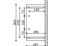 Skan Holz Haustür-Vordach Stralsund 8 Weiß lasiert 360 cm x 187 cm