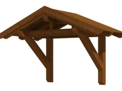 Skan Holz Haustür-Vordach Siegen 1 Nussbaum lasiert 247 cm x 116 cm