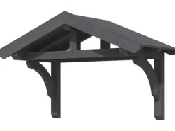 Skan Holz Haustür-Vordach Stettin 1 Schiefergrau lasiert 180 cm x 80 cm