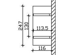 Skan Holz Haustür-Vordach Siegen 2 Eiche hell lasiert 247 cm x 116 cm