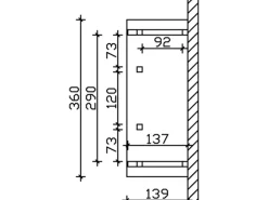 Skan Holz Haustür-Vordach Stralsund 5 Weiß lasiert 360 cm x 139 cm