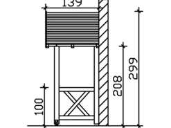 Skan Holz Haustür-Vordach Stralsund 5 Weiß lasiert 360 cm x 139 cm