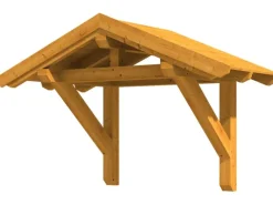 Skan Holz Haustür-Vordach Siegen 1 Eiche hell lasiert 247 cm x 116 cm