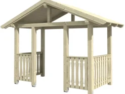 Skan Holz Haustür-Vordach Stralsund 8 Natur 360 cm x 187 cm