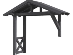 Skan Holz Haustür-Vordach Stralsund 3 Schiefergrau lasiert 289 cm x 116 cm
