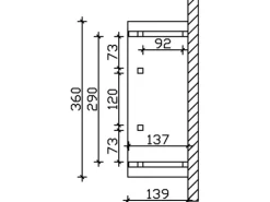Skan Holz Haustür-Vordach Stralsund 6 Schiefergrau lasiert 360 cm x 139 cm