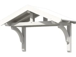 Skan Holz Haustür-Vordach Stettin 1 Weiß lasiert 180 cm x 80 cm