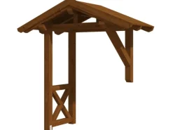 Skan Holz Haustür-Vordach Siegen 3 Nussbaum lasiert 247 cm x 116 cm