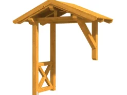 Skan Holz Haustür-Vordach Siegen 3 Eiche hell lasiert 247 cm x 116 cm