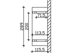 Skan Holz Haustür-Vordach Stralsund 4 Eiche hell lasiert 289 cm x 116 cm