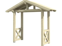 Skan Holz Haustür-Vordach Stralsund 4 Natur 289 cm x 116 cm