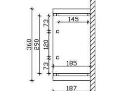 Skan Holz Haustür-Vordach Stralsund 7 Eiche hell lasiert 360 cm x 187 cm