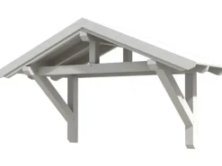 Skan Holz Haustür-Vordach Stralsund 1 Weiß lasiert 289 cm x 116 cm