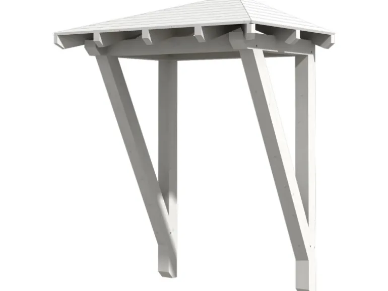 Skan Holz Haustür-Vordach Wesel 2 Weiß lasiert 188 cm x 126 cm