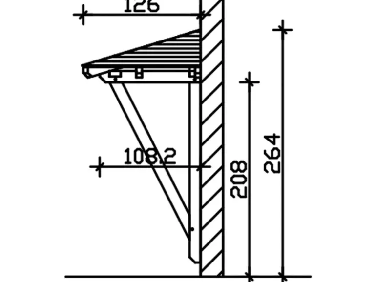 Skan Holz Haustür-Vordach Wesel 2 Weiß lasiert 188 cm x 126 cm