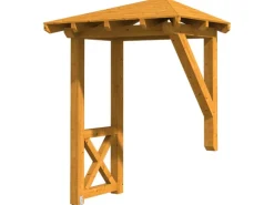 Skan Holz Haustür-Vordach Wesel 3 Eiche hell lasiert 188 cm x 126 cm