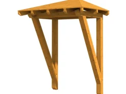 Skan Holz Haustür-Vordach Wesel 2 Eiche hell lasiert 188 cm x 126 cm