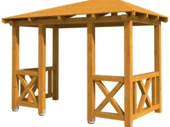 Skan Holz Haustür-Vordach Wismar 7 Eiche hell lasiert 357 cm x 192 cm