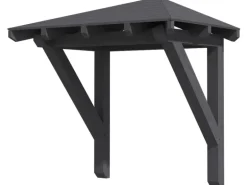 Skan Holz Haustür-Vordach Wesel 1 Schiefergrau lasiert 188 cm x 126 cm