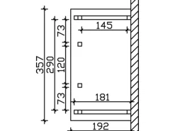 Skan Holz Haustür-Vordach Wismar 7 Weiß lasiert 357 cm x 192 cm