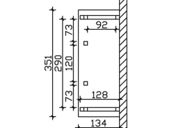 Skan Holz Haustür-Vordach Wismar 5 Schiefergrau lasiert 351 cm x 134 cm