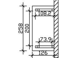 Skan Holz Haustür-Vordach Wismar 4 Nussbaum lasiert 258 cm x 126 cm