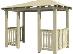 Skan Holz Haustür-Vordach Wismar 8 Natur 357 cm x 192 cm