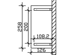 Skan Holz Haustür-Vordach Wismar 1 Schiefergrau lasiert 258 cm x 126 cm