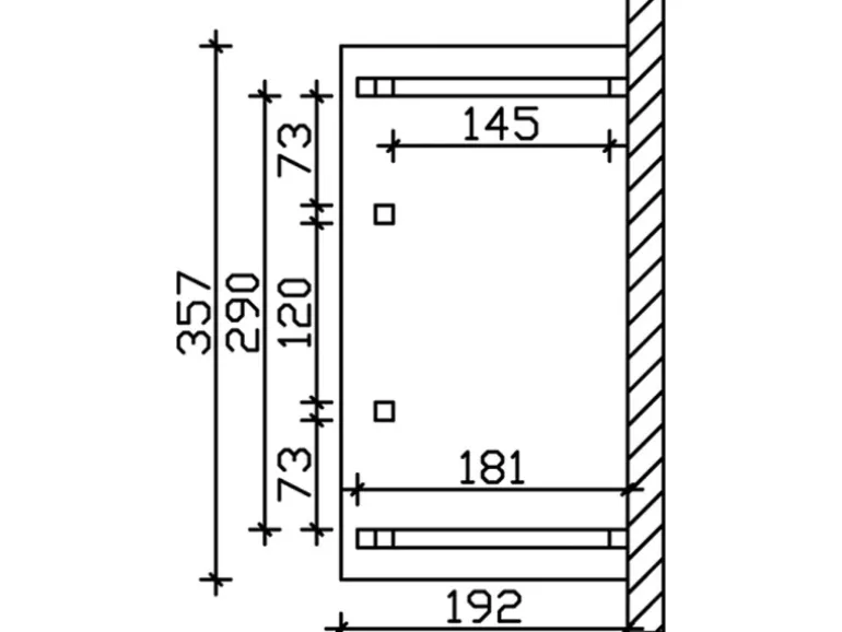 Skan Holz Haustür-Vordach Wismar 8 Weiß lasiert 357 cm x 192 cm