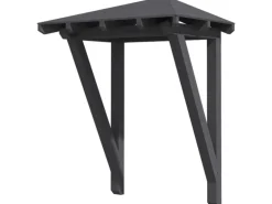 Skan Holz Haustür-Vordach Wesel 2 Schiefergrau lasiert 188 cm x 126 cm