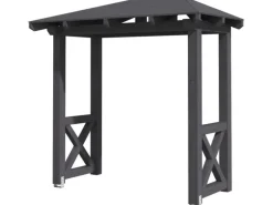 Skan Holz Haustür-Vordach Wismar 4 Schiefergrau lasiert 258 cm x 126 cm