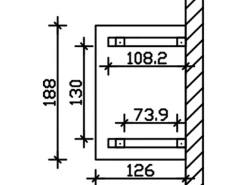 Skan Holz Haustür-Vordach Wesel 4 Schiefergrau lasiert 188 cm x 126 cm