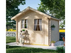 Skan Holz Holz-Gartenhaus Porto 2 Natur 250 cm x 250 cm