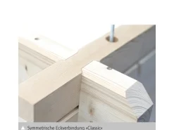 Skan Holz Holz-Gartenhaus Porto 2 Natur 250 cm x 250 cm