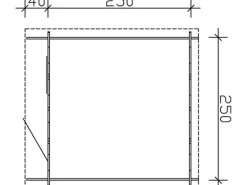 Skan Holz Holz-Gartenhaus Porto 2 Natur 250 cm x 250 cm