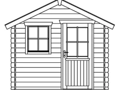 Skan Holz Holz-Gartenhaus Porto 2 Natur 250 cm x 250 cm