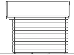 Skan Holz Holz-Gartenhaus Porto 2 Natur 250 cm x 250 cm