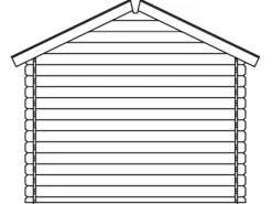 Skan Holz Holz-Gartenhaus Porto 2 Natur 250 cm x 250 cm