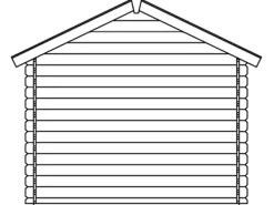 Skan Holz Holz-Gartenhaus Porto 1 Natur 250 cm x 200 cm