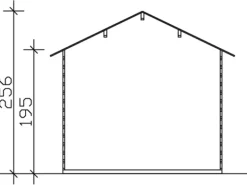 Skan Holz Holz-Gartenhaus Porto 3 Natur 250 cm x 300 cm