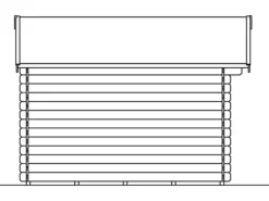 Skan Holz Holz-Gartenhaus Porto 3 Natur 250 cm x 300 cm