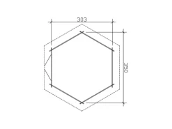 Skan Holz Holz-Gartenhaus BBH Madeira 2 Natur 350 cm x 303 cm