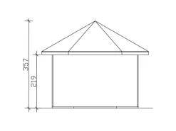 Skan Holz Holz-Gartenhaus BBH Madeira 2 Natur 350 cm x 303 cm