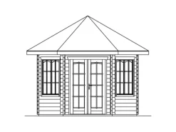 Skan Holz Holz-Gartenhaus BBH Madeira 2 Natur 350 cm x 303 cm