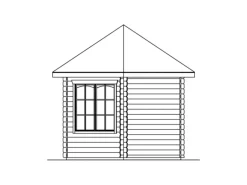 Skan Holz Holz-Gartenhaus BBH Madeira 2 Natur 350 cm x 303 cm