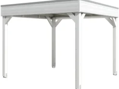 Skan Holz Holz-Pavillon Toulouse Weiß lasiert 294 cm x 294 cm