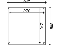 Skan Holz Holz-Pavillon Toulouse Weiß lasiert 294 cm x 294 cm